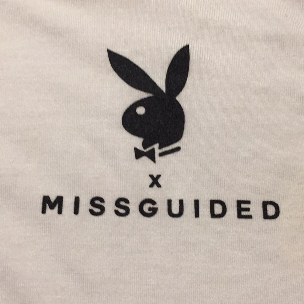 Small Missguided x Playboy Long-Sleeve Crop top